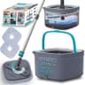 True & Tidy Dual Compartment Spin Mop System with Built-In Scrubbing Brush