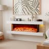 ORALNER 36-Inch 3-Sided Wall Mount Electric Fireplace with 50-Inch Floating Mantel