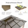 YOLENY 10x13 ft. Polycarbonate Double Roof Hardtop Gazebo with Curtains