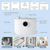 Ineflo 800W Macerating Toilet System Featuring Patented Top Access Panel