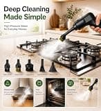 Goyappin 2500W Handheld Steam Cleaner with 59-Inch Hose & LED Controls