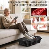 GLYLF 450 lbs Vibration Plate Exercise Machine with Magnetic Foot Massage