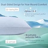 DOWNCOOL Queen Size Adjustable Memory Foam Cooling Pillow Set with Q-Max 0.4