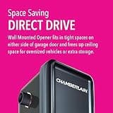 Chamberlain Model RJO20 Direct Drive Smart Wall Mount Garage Door Opener