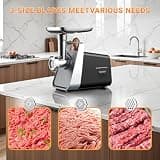 CHEFFANO 2800W Peak Electric Meat Grinder & Tomato Sauce Maker Attachment
