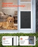 VEVOR 180-Degree Swing-Open Sliding Glass Dog Door Patio Insert, X-Large
