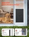 VEVOR 180-Degree Swing-Open Sliding Glass Dog Door Patio Insert, X-Large