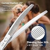 HASHIMOTO 7-Inch Curved Thinning Shears with 50 V-Shaped Teeth for Blending