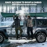 OEDRO All-Steel Two-Stair Running Boards for Jeep Wrangler JL 4-Door