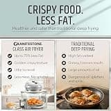 Granitestone 16-Quart Family Sized Glass Air Fryer with Stainless Steel Racks