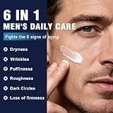 6-in-1 Men's Anti-Aging Face Cream with Caffeine and Retinol Twin Pack