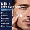 6-in-1 Men's Anti-Aging Face Cream with Caffeine and Retinol Twin Pack