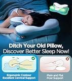 Osteo Enjoy Ergonomic Cervical Neck Pillow with Adjustable Memory Foam Insert