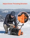 VEVOR 17-Inch 12-Amp Corded Electric Snow Shovel with Adjustable Chute