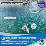 WavesRx 7-Pound TriAnchor Premium Stainless Steel Folding Anchor for Jet Skis