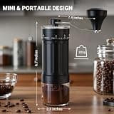 Ultra-Compact Mini Manual Coffee Grinder with 30g Capacity and 40 Adjustable Settings