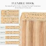 Charites 12-Inch Golden Brown Real Human Hair Halo Extension Fish Line