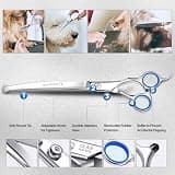Gimars 6-in-1 Titanium Coated Dog Grooming Scissors Set for Home Groomers