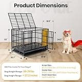 Oranland 48-Inch Heavy Duty Indestructible Steel Dog Crate with Baseplate