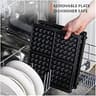 KRUPS 1200W 4-Slice Belgian Waffle Maker with Removable Dishwasher-Safe Plates
