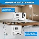 CADPXS 125-Pint High-Performance Crawl Space Dehumidifier with Drain Hose