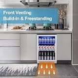 Weili 20-Inch Built-In Beverage Fridge, 120-Can Capacity with Glass Door