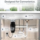 Waste Maid 1/2 HP Economy Anti-Jam Continuous Feed Kitchen Garbage Disposal