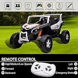 AOKOY 24V 4WD Side by Side Ride-On UTV with EVA Rubber Tires & Remote Control