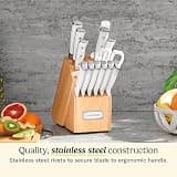 Cuisinart Classic Forged Triple Rivet 15-Piece High-Carbon Steel Cutlery Set