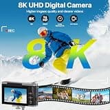 AUREAPIX 8K WiFi Digital Camera with 96MP Resolution and 20X Precision Zoom