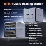 TobenONE 16-in-1 Triple 4K USB-C Docking Station with 2.5G Ethernet Hub