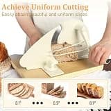Brvclon Hand Crank Sourdough Bread Slicer with Stainless Steel Blade Base