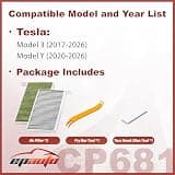 EPAuto CP681 Premium HVAC Activated Carbon Cabin Air Filter for Model 3 & Y