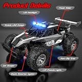 BLUEJAY 1:12 Scale Monster RC Truck with Functional LED Lights and 70 Min Playtime