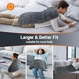 Comfytemp Extra Large Weighted Far Infrared Heating Pad with Ceramic Beads