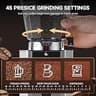 AMZCHEF 40mm Conical Burr Coffee Grinder with Digital LED Touch Display