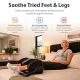 Cloud Massage Adjustable Heated Shiatsu Foot and Leg Massager with Remote