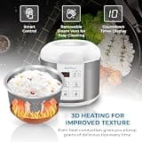 Buffalo Classic Rice Cooker with Buffalo Clad Stainless Steel Pot, 5-Cup