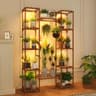 GENTINGBRO 62.2-Inch 12-Tier High-Capacity Indoor Plant Rack with Grow Lights