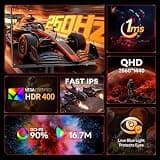 KOORUI G2721X 27-Inch QHD Gaming Monitor, 240Hz Fast IPS Panel with HDR