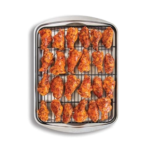 Nordic Ware 17x12-Inch Natural Aluminum Oven Crisp Baking Tray and Rack Set