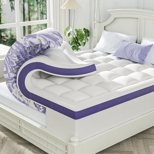 ChiXpace 4-Inch Dual-Layer Memory Foam and Cooling Pillow Top Mattress Pad