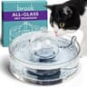 Brook Glass Pet Water Fountain with Dishwasher Safe Components, 2.7L Capacity