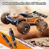 HOMETALL 1:18 Scale 4x4 Fast Monster Truck with RGB Shark Design and Dual Batteries