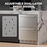 Antarctic Star 24-Inch Outdoor Double Drawer Beverage Refrigerator (5.1 Cu. Ft.)