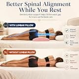 Hapiclody Memory Foam Lumbar Bed Wedge Bolster Pillow for Back Relief