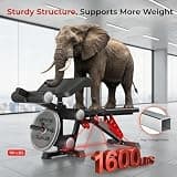 Eryntix M1 Pro Adjustable Leg Extension and Curl Machine, 1600LBS Limit