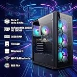 STGAubron Gaming PC Bundle with Intel Core i7, RTX 2060 Super, 24" Monitor