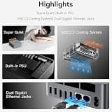 Beelink EQR7 Mini Computer System, AMD Ryzen 7 7735HS, 24GB RAM, 500GB SSD