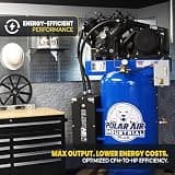POLAR AIR Industrial Plus 7.5 HP 80-Gallon Vertical 2-Stage Air Compressor